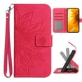 thumbnail image 1 of Dteck for Samsung Galaxy S22 Case Wallet for Women Men Durable Embossed PU Leather Magnetic Folio Flip Stand Wrist Strap Card Holder Shockproof Phone Case,Rose, 1 of 6