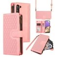thumbnail image 1 of Dteck for Samsung Galaxy S22+ Plus Case 6.6 Inch, Samsung S22 Plus Wallet Case with 9 Card Slots, PU Leather Magnetic Flip Zipper Purse Wristlet Strap Crossbody Lanyard Kickstand Phone Case,Pink, 1 of 9