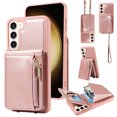 thumbnail image 1 of Dteck for Samsung Galaxy S22+ Plus Case with RFID Blocking Card Holder, Galaxy S22 Plus Crossbody Wallet Case Shockproof Purse PU Leather Protective Back Cover 6.6 Inch,Rosegold, 1 of 9