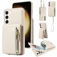 thumbnail image 1 of Dteck for Samsung Galaxy S22+ Plus Case with RFID Blocking Card Holder, Galaxy S22 Plus Crossbody Wallet Case Shockproof Purse PU Leather Protective Back Cover 6.6 Inch,White, 1 of 9