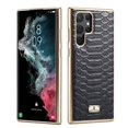 thumbnail image 1 of Dteck for Samsung Galaxy S22 Ultra 6.8 inch 2022 Case, Premium PU and TPU Python Plating Back Cover All-Round Protection Shockproof Protective Case for S22 Ultra Ladies Women Men, Black, 1 of 7