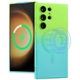 thumbnail image 1 of Dteck for Samsung Galaxy S22 Ultra Case Compatible with MagSafe, Gradient TPU Shockproof Non-Slip Protective Slim Cover with Camera Lens Protector,Green BLue, 1 of 5
