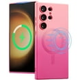 thumbnail image 1 of Dteck for Samsung Galaxy S22 Ultra Case Compatible with MagSafe, Gradient TPU Shockproof Non-Slip Protective Slim Cover with Camera Lens Protector,Pink Red, 1 of 5