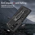 thumbnail image 1 of Dteck Samsung Galaxy S22 Ultra Case, Kickstand Military Grade Hard Plastic Hybrid Rugged Heavy Duty Anti-Fall Bumper Phone Cover with Belt Clip for Samsung S22 Ultra Case,Black, 1 of 6