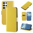 thumbnail image 1 of Dteck for Samsung Galaxy S22 Ultra Case, PU Leather Flip Wallet Case with Cart Slot and Kickstand Shockproof Protective Case for S22 Ultra 6.8 inch 2022 Ladies Girls Women Men, Yellow, 1 of 9