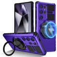 thumbnail image 1 of Dteck for Samsung Galaxy S22 Ultra Case with Rotating Ring Stand, Compatible with MagSafe, Heavy Duty Magnetic Phone Case for Samsung Galaxy S22 Ultra 5G,Purple, 1 of 9