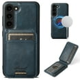 thumbnail image 1 of Dteck for Samsung Galaxy S23 Case Magnetic with Detachable Card Wallet, 2 in 1 Removable Back Cover Compatible with MagSafe, Card Holder Flip Stand Pocket Slim Case,Blue, 1 of 6