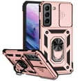 thumbnail image 1 of Dteck for Samsung Galaxy S23 Case Rugged Protective S23 5G Phone Cover with Magnetic Ring Kickstand & Slide Lens Cover Camera Protector Military Grade Drop Protection,Rosegold, 1 of 8
