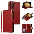 thumbnail image 1 of Dteck for Samsung Galaxy S23 Case, S23 5G Wallet Phone Case with 9 Card Slots Zipper Pocket, PU Leather Folio Flip Stand Case with Wrist Strap for Samsung S23 6.1 Inch,Red, 1 of 6