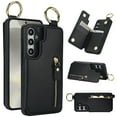 thumbnail image 1 of Dteck for Samsung Galaxy S23 FE Case Wallet with Card Holder, PU Leather Zipper Pocket Card Slots Front Cover Flip Kickstand Shockproof Phone Case for Galaxy S23 FE 5G,Black, 1 of 6