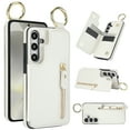 thumbnail image 1 of Dteck for Samsung Galaxy S23+ Plus Case Wallet with Card Holder, PU Leather Zipper Pocket Card Slots Front Cover Flip Kickstand Shockproof Phone Case for Galaxy S23+/S23 Plus,White, 1 of 6