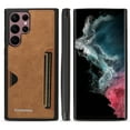 thumbnail image 1 of Dteck for Samsung Galaxy S23 Plus Hard Shell, Luxury Premium PU Leather Wallet Case with Card Holder, Shockproof Back Flip Hard Slim Rugged Protective Cover, brown, 1 of 8