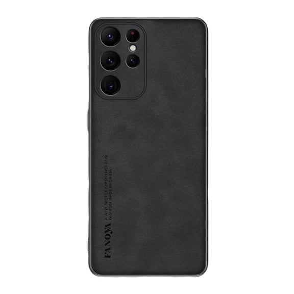 Dteck for Samsung Galaxy S23 Plus Slim Back Case, Luxury Shockproof Business Retro Premium PU Leather Hybrid Case Cover, Anti-Drop Protective Cover with Lens Protection,Black