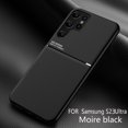 thumbnail image 1 of Dteck for Samsung Galaxy S23 Ultra 5G Case, Premium Leather Slim Stylish Soft Grip Shockproof Anti-Scratch Protection TPU Bumper PC Back Cover Phone Cases 2023,Black, 1 of 5