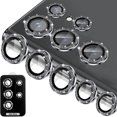 thumbnail image 1 of Dteck for Samsung Galaxy S23 Ultra Camera Lens Protector Accessories Cover Camera Screen Protector Tempered Glass for Samsung Galaxy S23 Ultra Aluminum Edge Metal Case Friendly,Glitter Black, 1 of 1