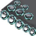thumbnail image 1 of Dteck for Samsung Galaxy S23 Ultra Camera Lens Protector Accessories Cover Camera Screen Protector Tempered Glass for Samsung Galaxy S23 Ultra Aluminum Edge Metal Case Friendly,Glitter Green, 1 of 1