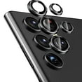 thumbnail image 1 of Dteck for Samsung Galaxy S23 Ultra Camera Lens Protector Accessories Cover Camera Screen Protector Tempered Glass for Samsung Galaxy S23 Ultra Aluminum Edge Metal Case Friendly,Black, 1 of 4