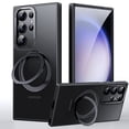 thumbnail image 1 of Dteck for Samsung Galaxy S23 Ultra Case with 360° Rotatable Magnetic Ring Stand Translucent Case for Samsung Galaxy S23 Ultra 6.8", Compatible with Magsafe for Men Women,Black, 1 of 8