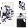 thumbnail image 1 of Dteck Samsung Galaxy S23 Ultra Case 3D PU Leather Wallet Flip Protective Phone Case with Wrist Strap Card Slots Holder Pocket Cover for Samsung Galaxy S23 Ultra, Skull, 1 of 7