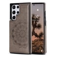 thumbnail image 1 of Dteck for Samsung Galaxy S23 Ultra Case with Card Holder,Magnetic Flower Back Flip Case Wallet Protective Kickstand Phone Cover for Galaxy S23 Ultra,Gray, 1 of 8