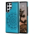 thumbnail image 1 of Dteck for Samsung Galaxy S23 Ultra Case with Card Holder,Magnetic Flower Back Flip Case Wallet Protective Kickstand Phone Cover for Galaxy S23 Ultra,Blue, 1 of 8