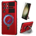 thumbnail image 1 of Dteck for Samsung Galaxy S23 Ultra Case with Magnetic Invisible Stand, Compatible with MagSafe,Glass Screen Protector + Camera Protector Shockproof Rugged Case for Samsung Galaxy S23 Ultra,Red, 1 of 8