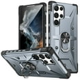 thumbnail image 1 of Dteck for Samsung Galaxy S23 Ultra Case with Ring Kickstand, Compatible with Magnetic Car Mount, Hybrid Shockproof Rugged Protective Cover for Samsung Galaxy S23 Ultra,Gray, 1 of 8