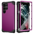 thumbnail image 1 of Dteck for Samsung Galaxy S23 Ultra Case with Screen Protector Soft Film, Shockproof Rugged Full-Body Hybrid Bumper Protective Cover for Samsung Galaxy S23 Ultra 5G 6.8 Inch,Purple, 1 of 8