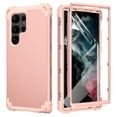 thumbnail image 1 of Dteck for Samsung Galaxy S23 Ultra Case with Screen Protector Soft Film, Shockproof Rugged Full-Body Hybrid Bumper Protective Cover for Samsung Galaxy S23 Ultra 5G 6.8 Inch,Rosegold, 1 of 8