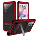 thumbnail image 1 of Dteck for Samsung Galaxy S23 Ultra Metal Case with Screen Protector Camera Protector Military Rugged Heavy Duty Shockproof Case with Stand Full Cover Tough Kickstand Case, red, 1 of 8