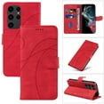 thumbnail image 1 of Dteck for Samsung Galaxy S23 Ultra Wallet Case, Premium PU Leather Flip Folio Card Holders Kickstand Book Folding Case with Detachable Wrist Strap Shockproof Protective Cover, red, 1 of 1