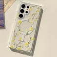 thumbnail image 1 of Dteck for Samsung Galaxy S24 Case with Clear Floral Designs for Women Girls,Compatible with MagSafe, Stylish Slim Thin Shockproof TPU Bumper Flower Phone Cover for Galaxy S24,Yellow Flower, 1 of 5