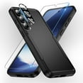 thumbnail image 1 of Dteck for Samsung Galaxy S24 Case, Full Body Heavy Duty Rugged Shockproof Protective Phone Cover with Tempered Glass Screen Protector and Camera Lens Cover,Black, 1 of 7