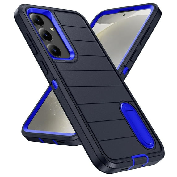 Dteck for Samsung Galaxy S24 Case with Invisible Kickstand, 10FT Military Protection S24 Case, Heavy Duty Shockproof S24 Phone Case Non-Slip Slim Case for Samsung S24 5G,Deep Blue