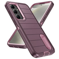 Dteck for Samsung Galaxy S24 Case with Invisible Kickstand, 10FT Military Protection S24 Case, Heavy Duty Shockproof S24 Phone Case Non-Slip Slim Case for Samsung S24 5G,Purple