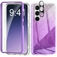 thumbnail image 1 of Dteck for Samsung Galaxy S24 Case with Screen Protector+Camera Protector, MIL-Grade Drop Protection Stylish Pattern Slim Shockproof Phone Cover for Galaxy S24,Purple, 1 of 10