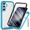 thumbnail image 1 of Dteck for Samsung Galaxy S24 FE Case with Built-in Screen Protector, Full Body Drop Protection Dual Layer Shockproof Rugged Clear Cover for Samsung Galaxy S24 FE 5G,Blue, 1 of 5
