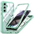 thumbnail image 1 of Dteck for Samsung Galaxy S24 FE Case Compatible with MagSafe,360° Full Body Case Built-in HD Touch Sensitive Screen Protector Shockproof Clear Cover for Galaxy S24 FE,Green, 1 of 5