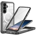 thumbnail image 1 of Dteck for Samsung Galaxy S24 FE Case Glitter, Compatible with MagSafe, Full Body Shockproof Phone Case with Built-in Tempered Glass Screen Protector Camera Lens Protection, Black, 1 of 7