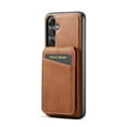 thumbnail image 1 of Dteck for Samsung Galaxy S24 FE Case Magnetic with Detachable Card Holder Wallet, Compatible with MagSafe, Premium RFID Blocking PU Leather Slim Shockproof Case for Galaxy S24 FE 5G,Brown, 1 of 7