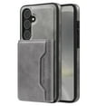 thumbnail image 1 of Dteck for Samsung Galaxy S24 FE Detachable Wallet Card PU Leather Magnetic Flip Cover RFID Blocking Card Holder Stand Compatible with Magsafe Accessory Phone Case, Gray, 1 of 6