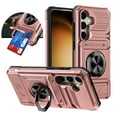 thumbnail image 1 of Dteck for Samsung Galaxy S24 Plus 5G Case ,Protective Shockproof Rugged Military Grade Drop Protection S24 Plus Phone Cover with Card Slots Kickstand TPU Matte Textured Tough Hybrid Hard Case,Rosegold, 1 of 7