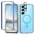thumbnail image 1 of Dteck for Samsung Galaxy S24 Plus Case Clear, Anti-Yellowing S24 Plus Case with Tempered Glass Screen Protector+ Camera Lens Protector, Magnetic Phone Case for Galaxy S24 Plus/S24+,Blue, 1 of 8