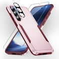 thumbnail image 1 of Dteck for Samsung Galaxy S24 Plus Case, Full Body Heavy Duty Rugged Shockproof Protective Phone Cover with Tempered Glass Screen Protector and Camera Lens Cover,Pink+Rose, 1 of 6