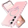 thumbnail image 1 of Dteck for Samsung Galaxy S24 Plus Case with Magnetic Stand, Compatible with MagSafe, Military-Grade Drop Protection Frosted Translucent Phone Cover for Samsung Galaxy S24+, Pink, 1 of 6