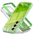 thumbnail image 1 of Dteck for Samsung Galaxy S24 Plus Case, Slim Fit Anti-Yellow Shockproof Soft TPU Bumper + Hard Front Cover [No Screen Protector] Hybrid Protective Case for Samsung Galaxy S24 Plus / S24+,Green, 1 of 10