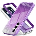 thumbnail image 1 of Dteck for Samsung Galaxy S24 Plus Case, Slim Fit Anti-Yellow Shockproof Soft TPU Bumper + Hard Front Cover [No Screen Protector] Hybrid Protective Case for Samsung Galaxy S24 Plus / S24+,Purple, 1 of 10