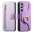 thumbnail image 1 of Dteck for Samsung Galaxy S24+ Plus Wallet Case with Card Holder, RFID Blocking PU Leather Flip Cover Ring Holder Zipper Credit Card Slots Detachable Phone Case Compatible with MagSafe 6.7",Purple, 1 of 10
