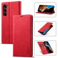 thumbnail image 1 of Dteck for Samsung Galaxy S24 Plus Wallet Case,Premium Leather Flip Wallet Case with Card Slots Kickstand Magnetic Buckle Shockproof Protective Cover, Red, 1 of 8