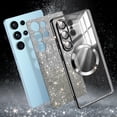 thumbnail image 1 of Dteck for Samsung Galaxy S24 Ultra Case, Compatible with MagSafe, Clear Glitter Gradient Sparkle Plating Soft TPU Bumper Magnetic Case Full Camera Lens Protector for Samsung Galaxy S24 Ultra,Black, 1 of 5